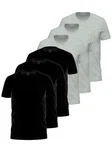 Ammann Unterziehshirt 6er Pack Shirt 1/2 Arm Day Modern Schwarz/Dunkelgrau/Grau
