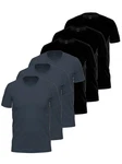 Ammann Unterziehshirt 6er Pack Shirt 1/2 Arm Day Modern Dunkelblau/Schwarz/Blau