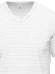 Ammann Unterziehshirt V-Shirt 1/2 Arm Day Modern Weiß/Grau/Creme/Hellgrau