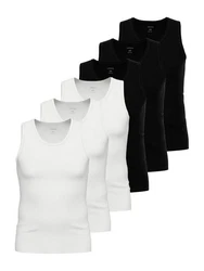 Ammann Achselhemd Athletic Shirt Day Modern Weiß/Schwarz/Dunkelblau/Dunkelgrau/Creme