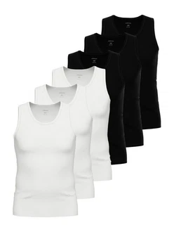 Ammann Achselhemd Athletic Shirt Day Modern Weiß/Schwarz/Dunkelblau/Dunkelgrau/Creme Ammann Achselhemd Athletic Shirt Day Modern Weiß/Schwarz/Dunkelblau/Dunkelgrau/Creme