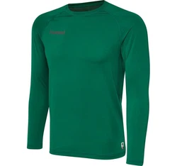 hummel Thermounterhemd First Performance Jersey LS Dunkelgrün/Grün/Neonfarben