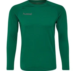 hummel Thermounterhemd First Performance Jersey LS Dunkelgrün/Grün/Neonfarben