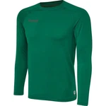 hummel Thermounterhemd First Performance Jersey LS Dunkelgrün/Grün/Neonfarben