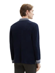 TOM TAILOR Langarm-Poloshirt mit Logoprint 
