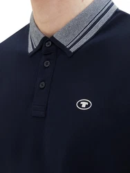 TOM TAILOR Langarm-Poloshirt mit Logoprint 