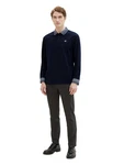 TOM TAILOR Langarm-Poloshirt mit Logoprint 