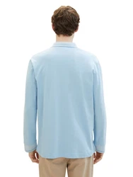 TOM TAILOR Langarm-Poloshirt mit Logoprint 