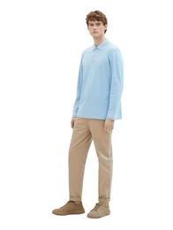 Langarm-Poloshirt mit Logoprint