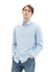 TOM TAILOR Langarmhemd Hellblau/Blau