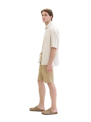 TOM TAILOR Shorts Tech Chino Bermudas Khaki/Beige/Weiß