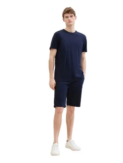 TOM TAILOR Shorts Tech Chino Bermudas Dunkelblau/Hellblau