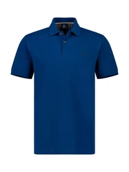 LERROS Kurzarmshirt mit Logostickerei Blau/Dunkelblau