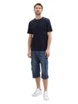 TOM TAILOR Shorts MORRIS OVERKNEE Dunkelblau/Hellblau/Blau
