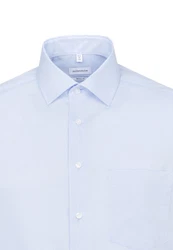 seidensticker Langarmhemd BUSINESS KENT Regular Fit Hellblau/Blau