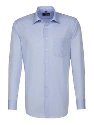 seidensticker Langarmhemd BUSINESS KENT Regular Fit Hellblau/Blau