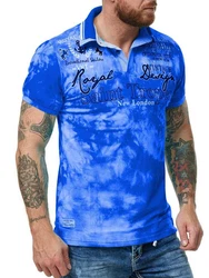 L.gonline Poloshirt Herren Polo Shirt Royal Design Blau