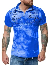 L.gonline Poloshirt Herren Polo Shirt Royal Design Blau