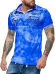 L.gonline Poloshirt Herren Polo Shirt Royal Design Blau
