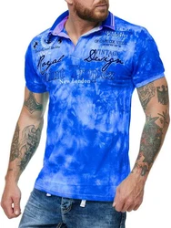 L.gonline Poloshirt Herren Polo Shirt Royal Design Blau