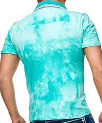 L.gonline Poloshirt Herren Polo Shirt Royal Design Türkis/Grün