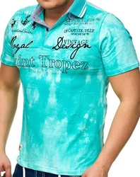 L.gonline Poloshirt Herren Polo Shirt Royal Design Türkis/Grün