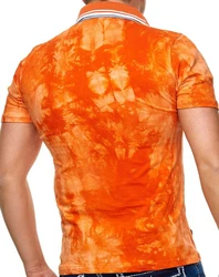 L.gonline Poloshirt Herren Polo Shirt Royal Design Orange
