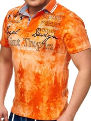 L.gonline Poloshirt Herren Polo Shirt Royal Design Orange
