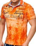 L.gonline Poloshirt Herren Polo Shirt Royal Design Orange