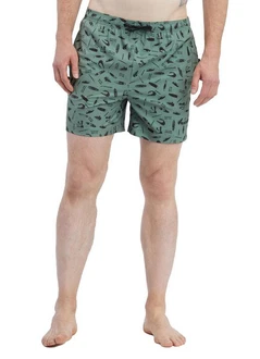 Ragwear Badeshorts Stannis Print Dunkelgrün/Grün