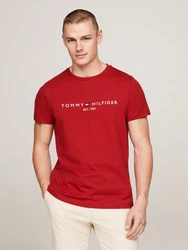 TOMMY HILFIGER T-Shirt rot/schwarz