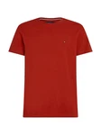 Tommy Hilfiger T-Shirt STRETCH SLIM FIT TEE mit Rundhalsausschnitt Rot/Dunkelrot/Orange