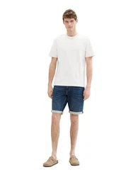 TOM TAILOR Jeansshorts Josh Shor Weiß/Creme/Hellblau