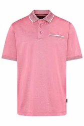 bugatti Poloshirt mit Kontraststreifen Lila/Rosa/Rot