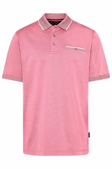 bugatti Poloshirt mit Kontraststreifen Lila/Rosa/Rot bugatti Poloshirt mit Kontraststreifen Lila/Rosa/Rot