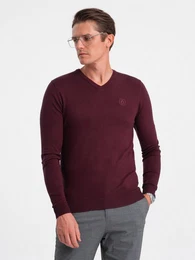 V-Ausschnitt-Pullover Eleganter Herrenpullover mit V-Ausschnitt