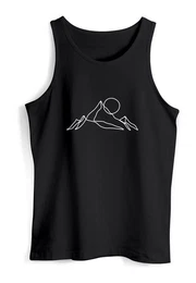Tanktop Herren Tank-Top Berge Wandern Brustprint Aufdrucke Gebirge Outdoor mit Print