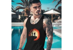 Neverless Tanktop Herren Tank-Top mit Print Orange/Schwarz/Grau/Gelb/Rot