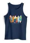 Neverless Tanktop Herren California Surfboards Surfing Motiv Dunkelblau/Blau