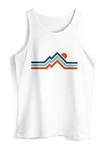 Neverless Tanktop Herren Wandern Bergmotiv Weiß/Rot/Creme/Mischfarben