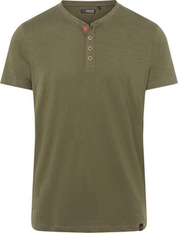 TIMEZONE Henleyshirt Dunkelgrün/Khaki