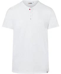 TIMEZONE Henleyshirt Weiß/Rot/Grau