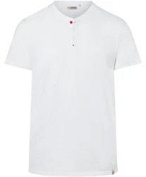 TIMEZONE Henleyshirt Weiß/Rot/Grau