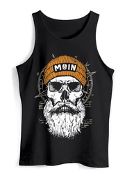 Tanktop Herren Tank-Top Printshirt Moin Skull Windrose Kompass Totenkopf mit Print