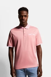 bugatti Poloshirt mit Kontraststreifen Rosa/Lila/Rot
