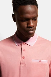 bugatti Poloshirt mit Kontraststreifen Rosa/Lila/Rot