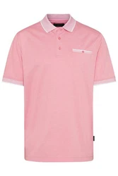 bugatti Poloshirt mit Kontraststreifen Rosa/Lila/Rot