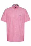 bugatti Kurzarmhemd mit Button-Down-Kragen Rosa/Rot