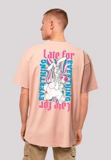 F4NT4STIC T-Shirt Alice im Wunderland Rosa/Beige/Rot/Braun F4NT4STIC T-Shirt Alice im Wunderland Rosa/Beige/Rot/Braun