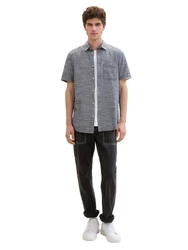 TOM TAILOR Kurzarm Hemd Shirt Blau/Hellblau/Grau